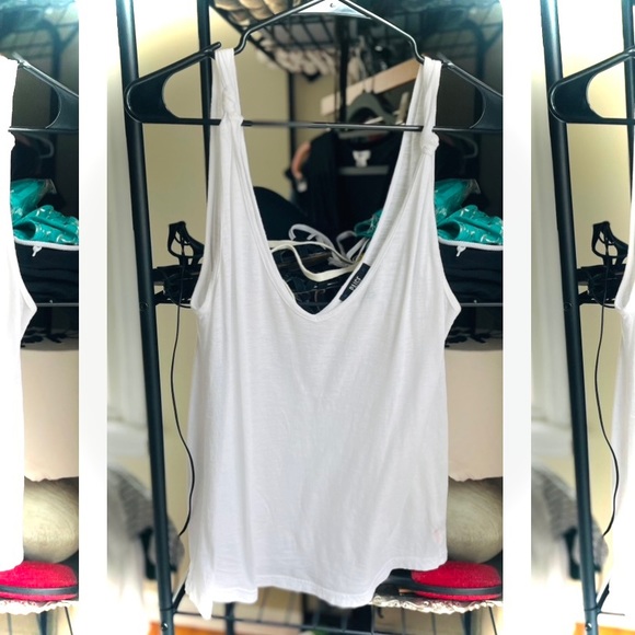 PAIGE | S | Rylen Knot Shoulder Cotton Blend Light Tank Cami Nordstrom - Picture 5 of 13